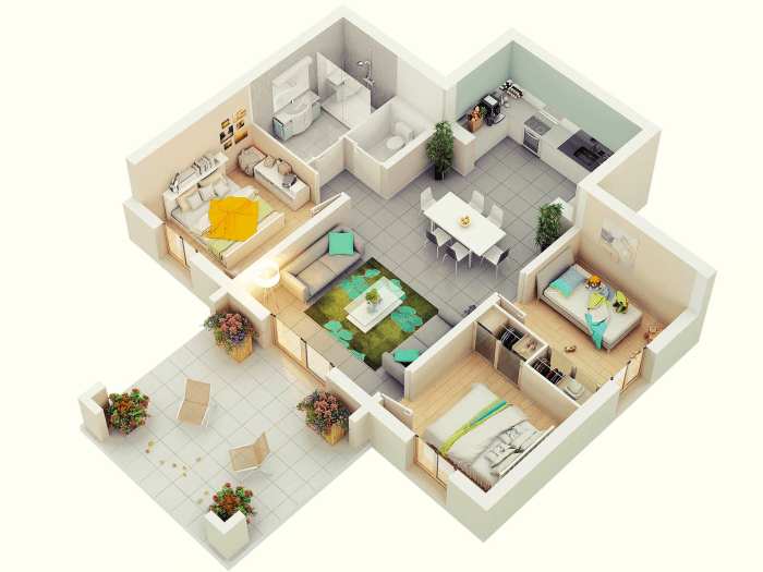 3 bedroom house interior design