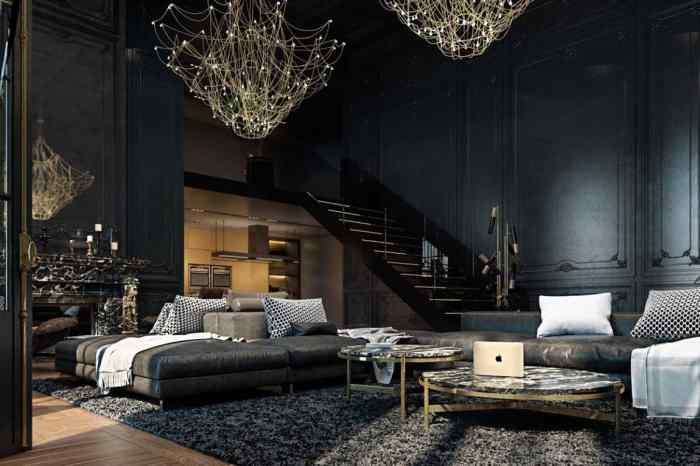 Black interior design house