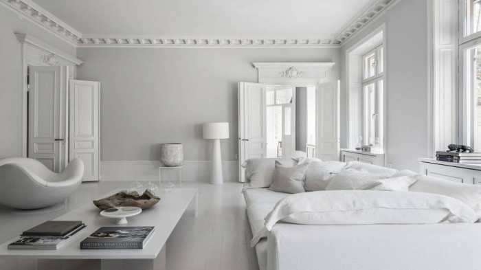 All white interior house design