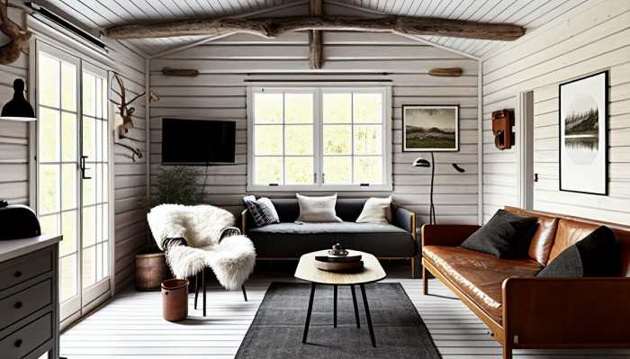 Cabin house interior design