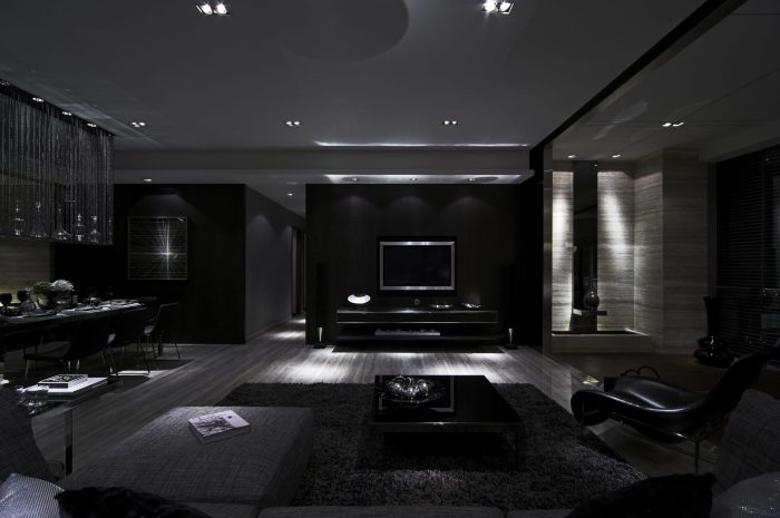 Black interior design house