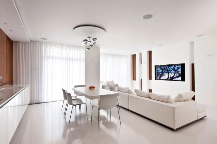 All white interior house design